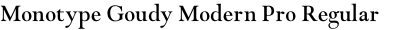 Monotype Goudy Modern Pro Regular